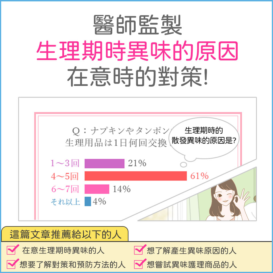 【專題】在意生理期時的異味!跟平時不同的生理期異味原因與減輕方法[醫師監製]