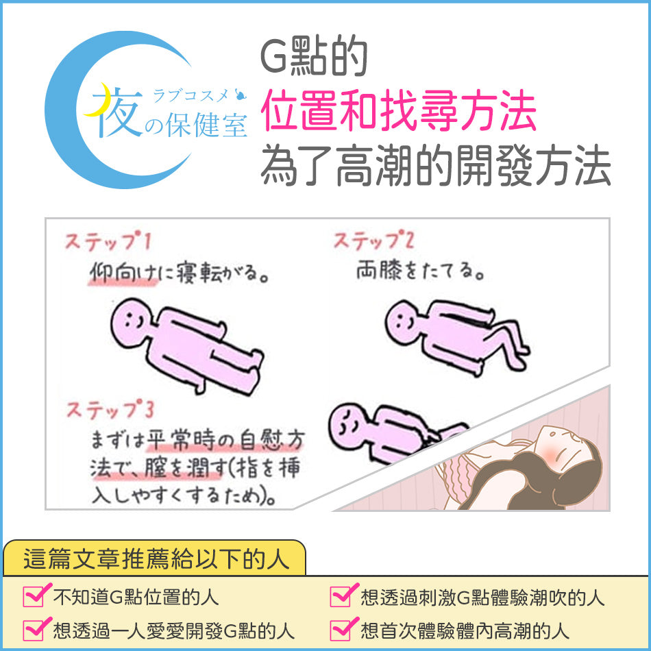 【專題】G點的位置和找尋方法，為了高潮的開發方法(下篇）