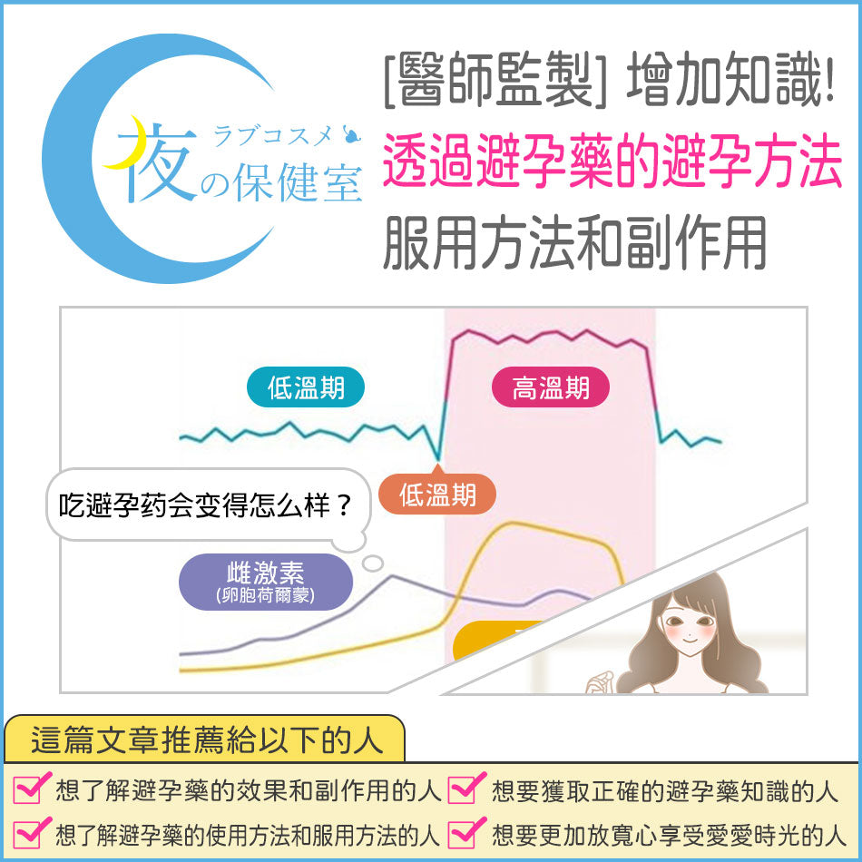 【專題】[醫師監製] 增加知識!透過避孕藥的避孕方法、服用方法和副作用
